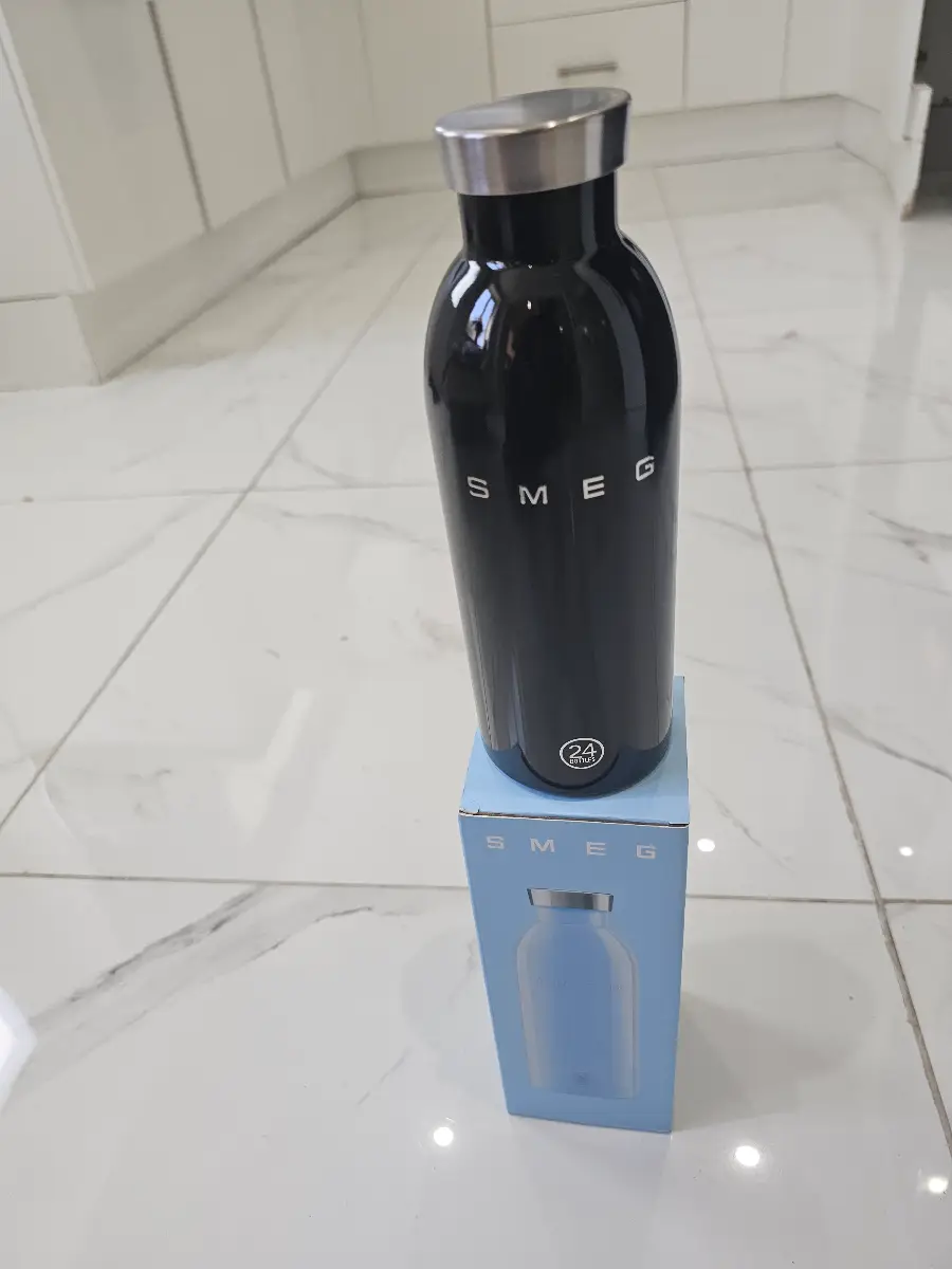 SMEG Black Stainless Steel Insulated Water Bottle | Reusable Flask