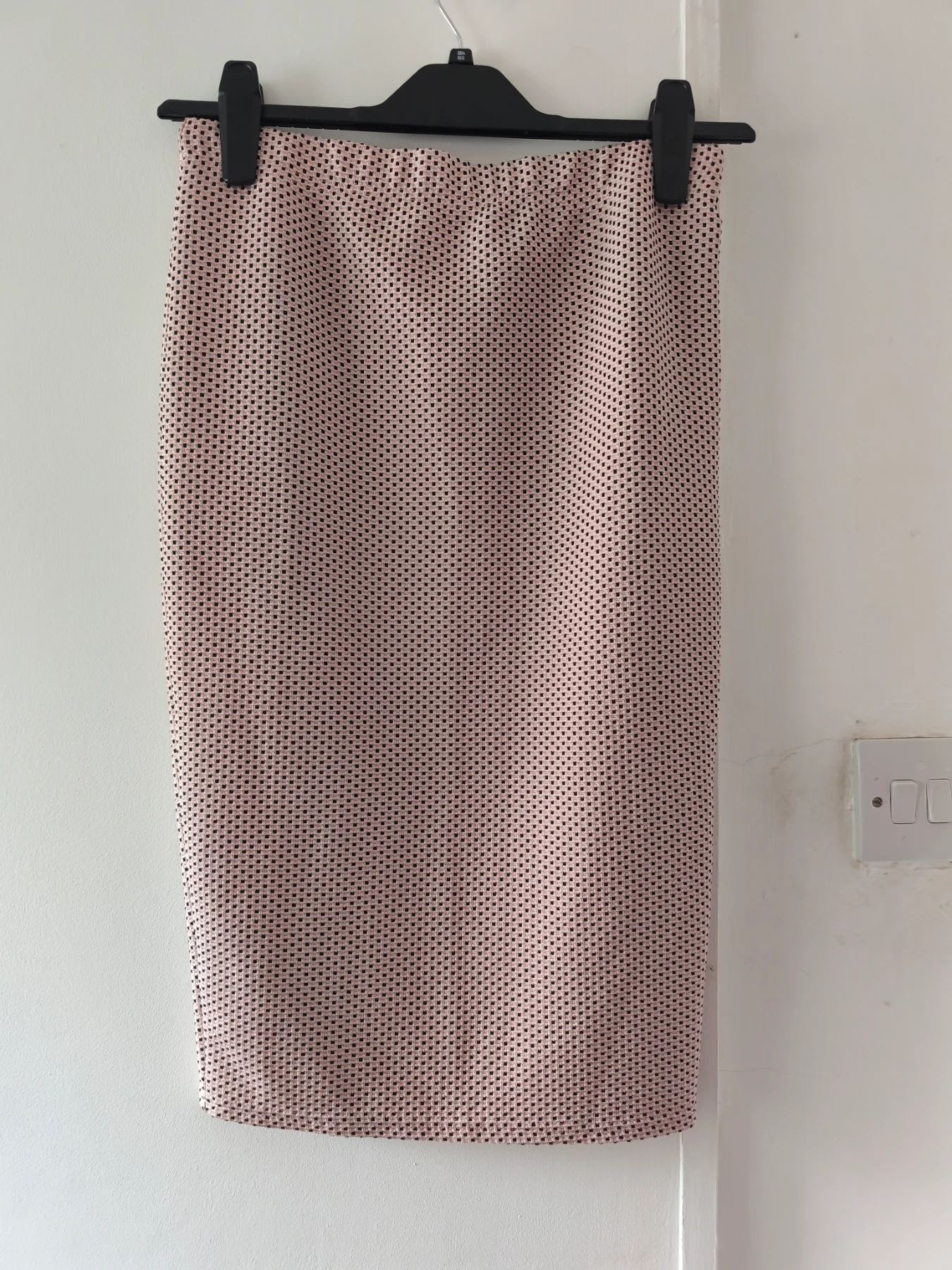 Select Pink Geometric Pencil Skirt Textured Bodycon Midi UK Size 12