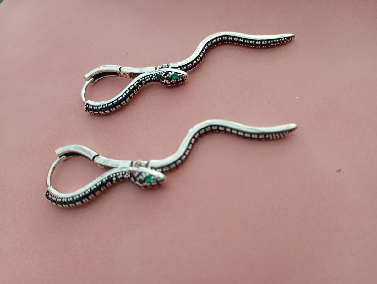 925 silver snake earrings