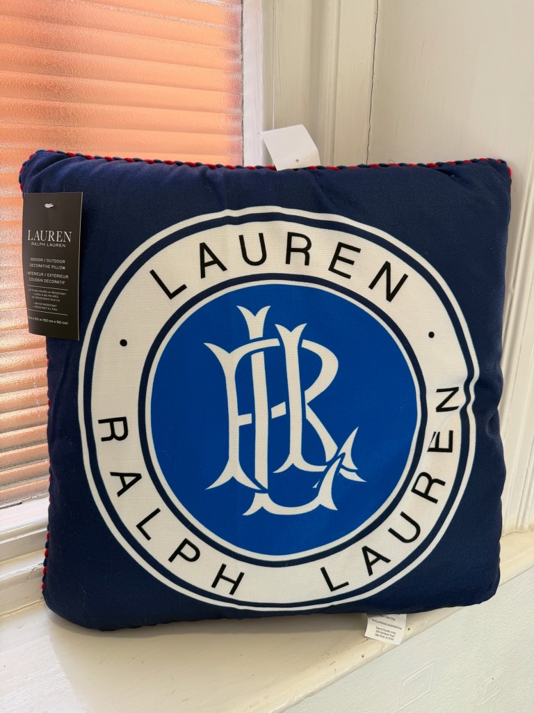 Ralph Lauren Navy cushion - new viral item