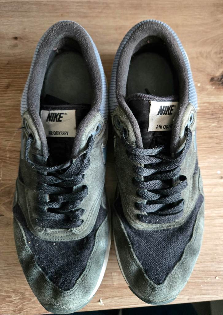 Nike Air Odyssey Trainers UK 6 EU 40 Olive Green Suede Retro Y2K Running Shoes