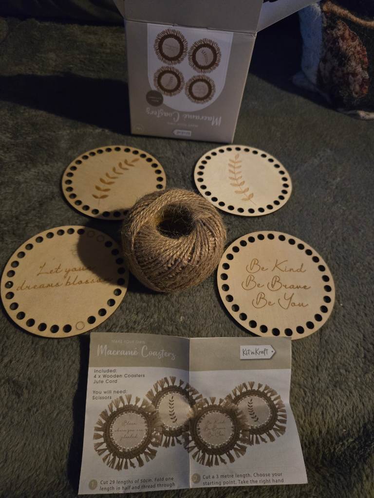 DIY Macramé Coaster Kit by Kit 'n Kraft