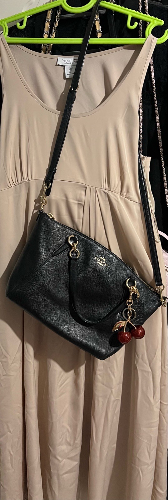 Coach Kelsey Small Black Leather Satchel