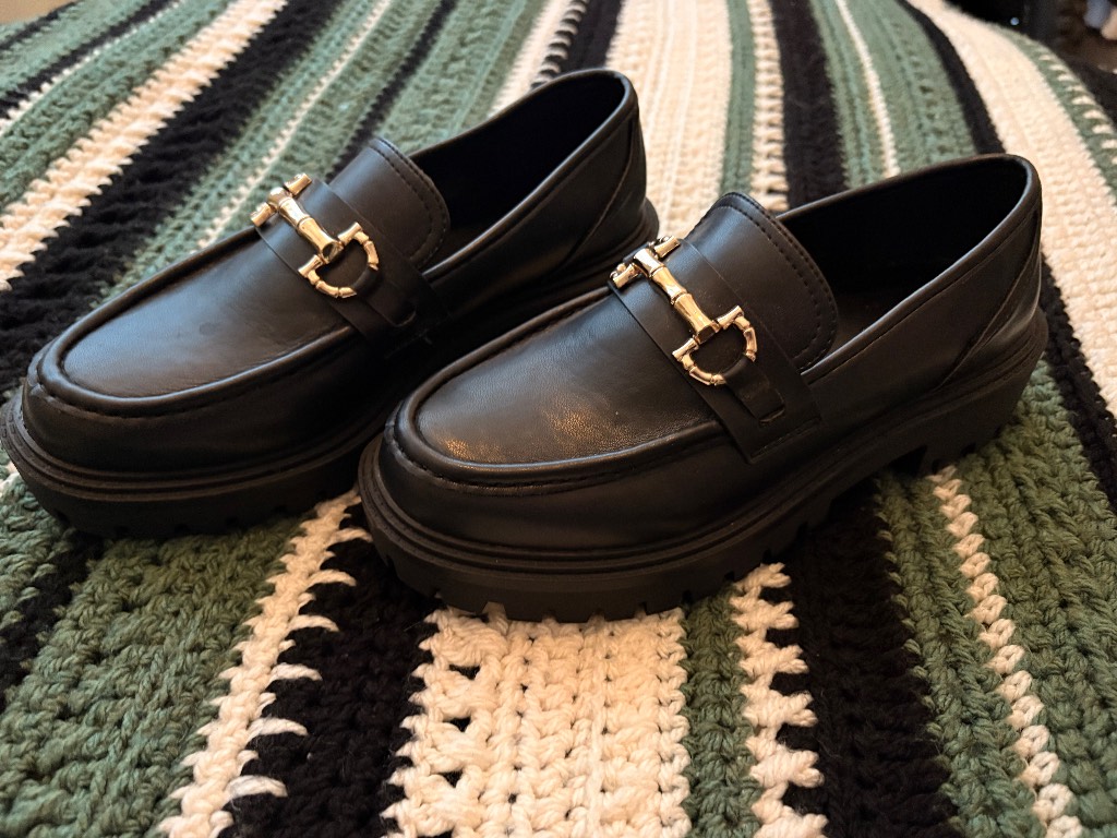 Matalan chunky bar loafers size 5 NEW