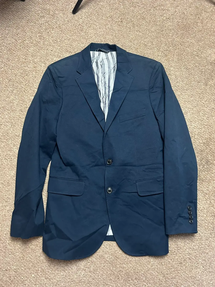 GANT Mens Size EU 46 Blazer Jacket Navy Blue UK Size Small Button Up Suit Jacket
