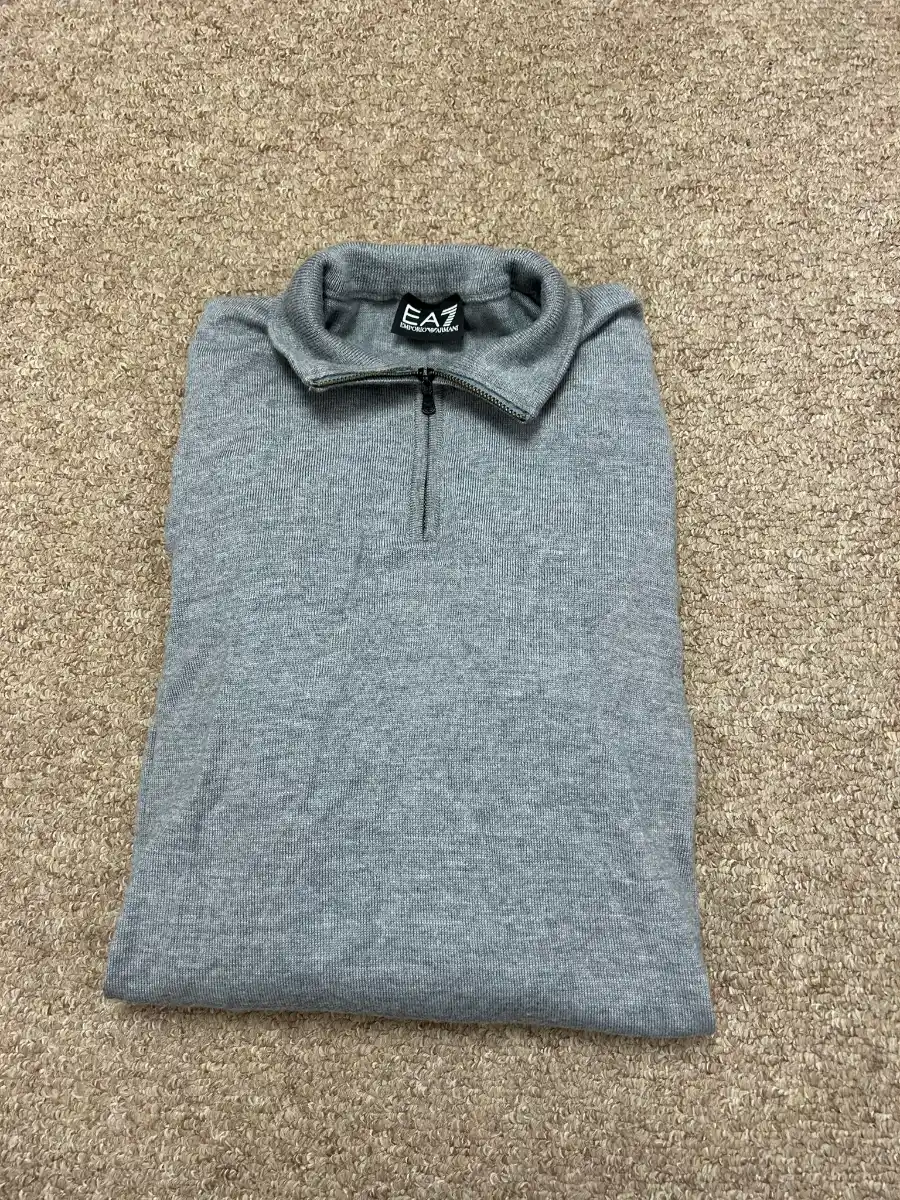 EA7 Emporio Armani 1/4 Zip Jumper Mens Size Large Knitted Pullover Sweater