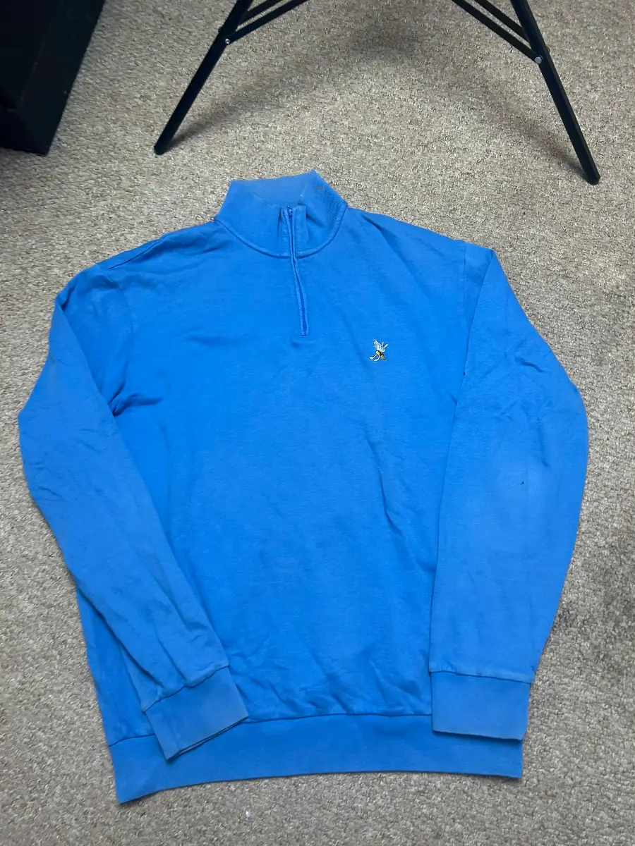 Polo Golf Ralph Lauren 1/4 Zip Jumper Mens Large Blue Pullover Zip Up Sweater