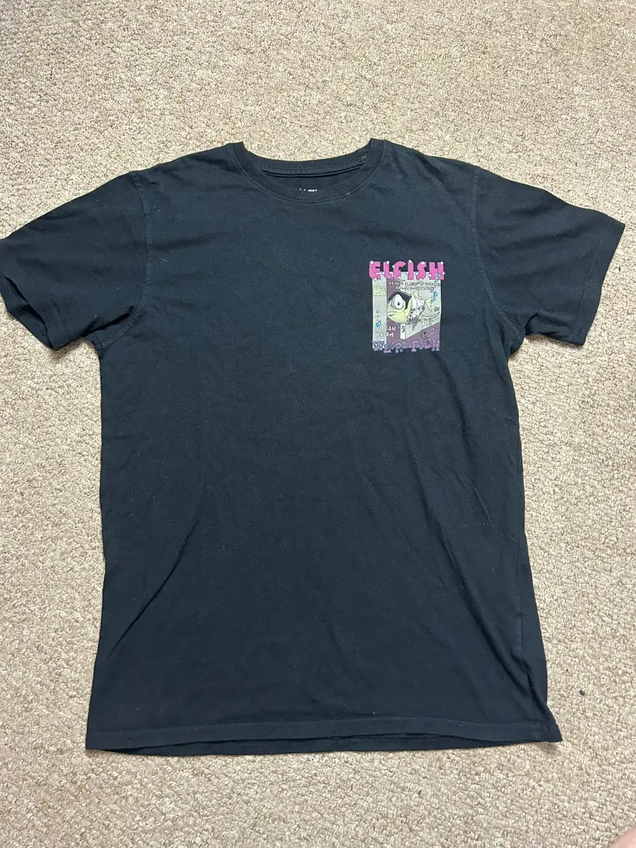 Weird Fish Mens Elfish T-shirt Size Small Black Elvis Inspired Graphic Print Tee