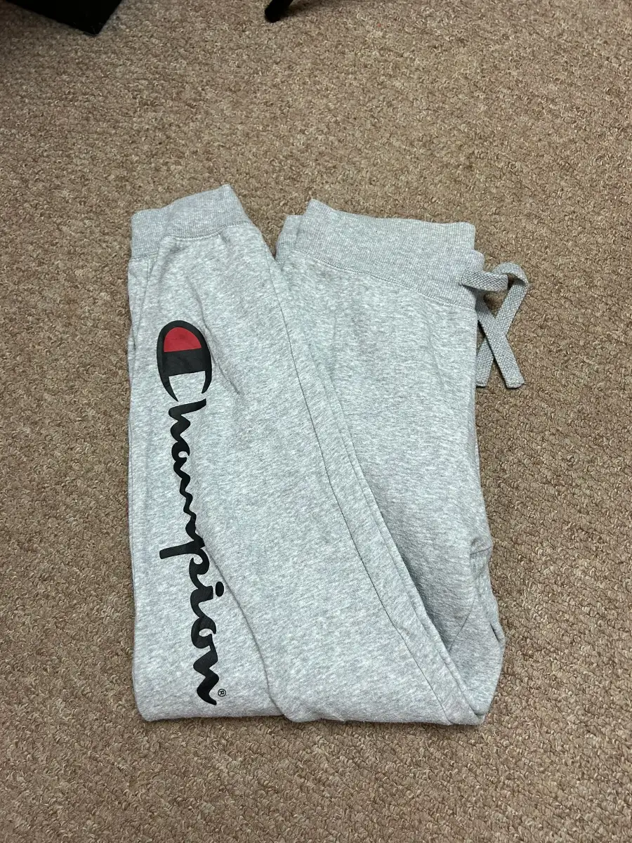 Champion Joggers Mens XS Grey Script Cuff Spellout Logo Fleece Jogging Bottoms