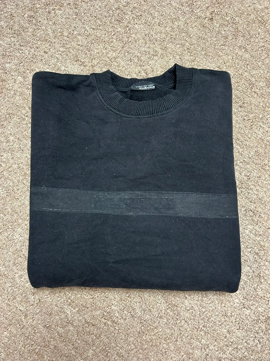 Napapijri Mens Size Medium Black Sweatshirt New Box Logo Loose Fit Style Jumper
