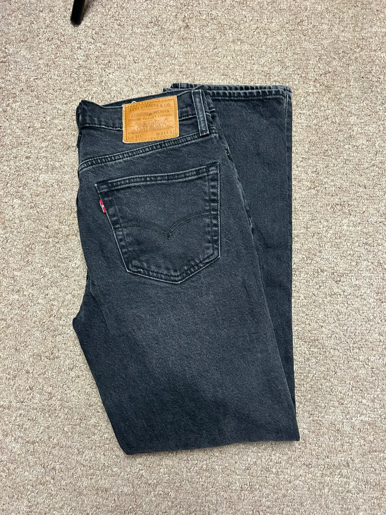 Levi's 511 Slim Fit Jeans Mens Size 31 Black Denim Wash Premium W31 L32 Bottoms