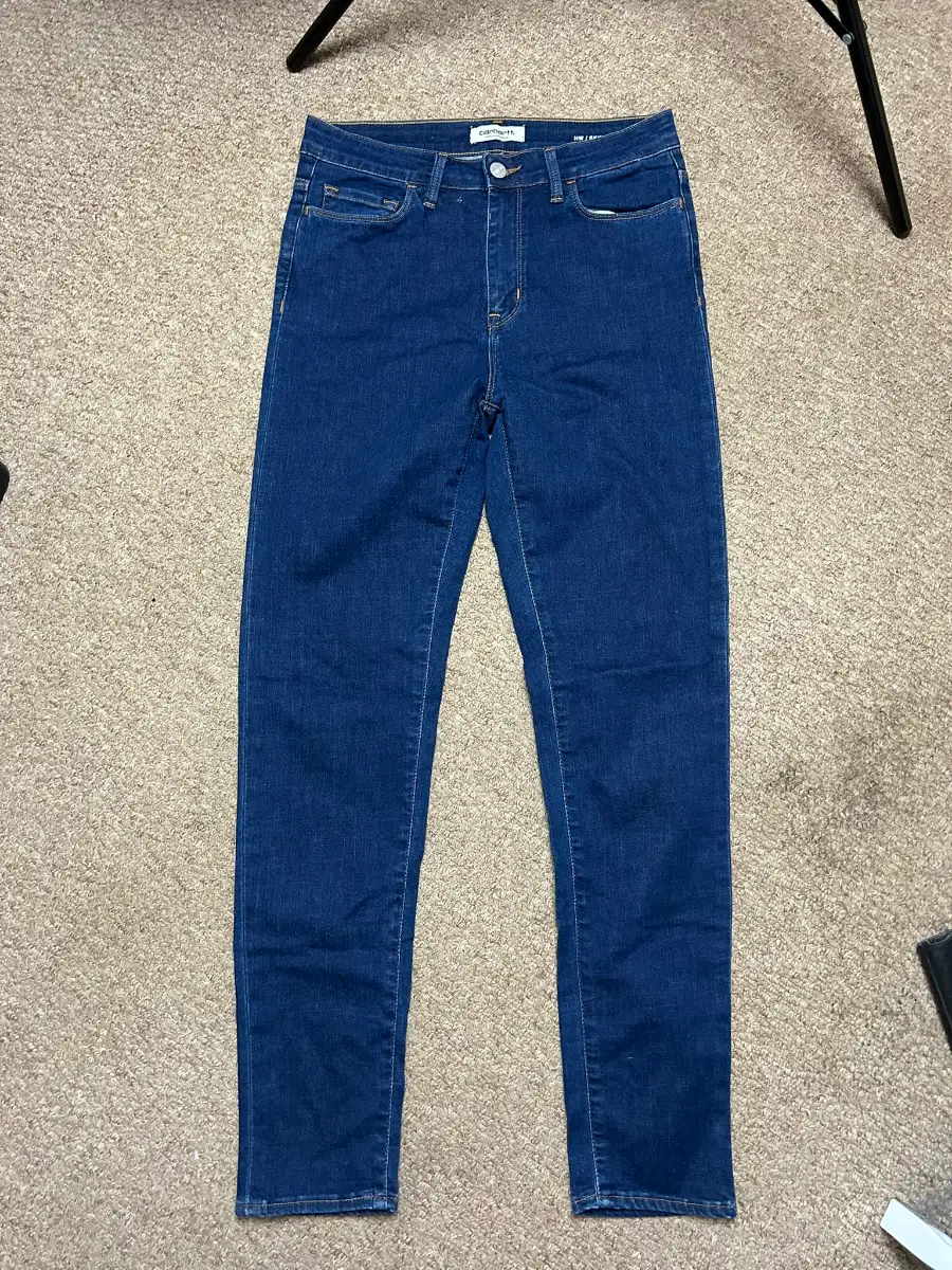 Carhartt WIP Womens 28 Blue Denim Jeans Skinny Ashland Ankle Pant Style W28 L30