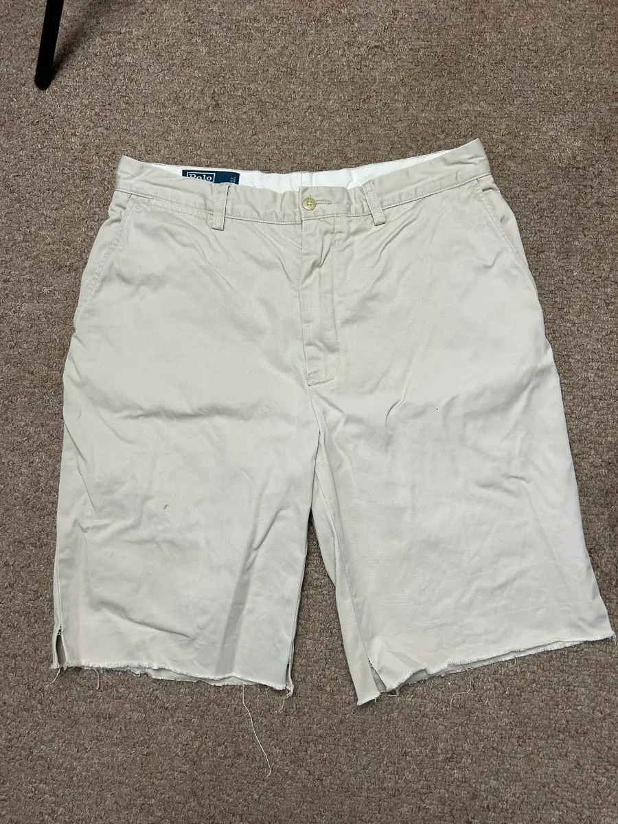 Polo Ralph Lauren Chino Shorts Mens Size 32 Cream Casual Cut Off W32 Bottoms