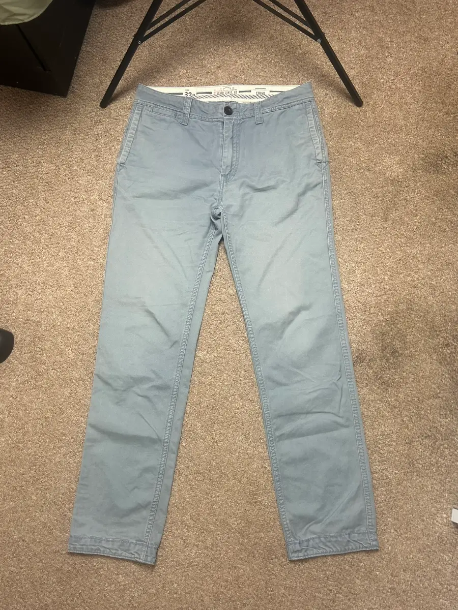 Fat Face Size 32 Chinos Mens Light Blue Regular Straight Fit W32 L32 Trousers