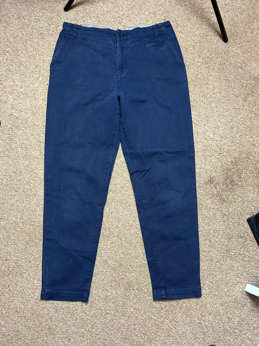 Comptoir des Cotonniers Tapered Trousers Mens Size 34 Navy Blue W34 L30 Bottoms