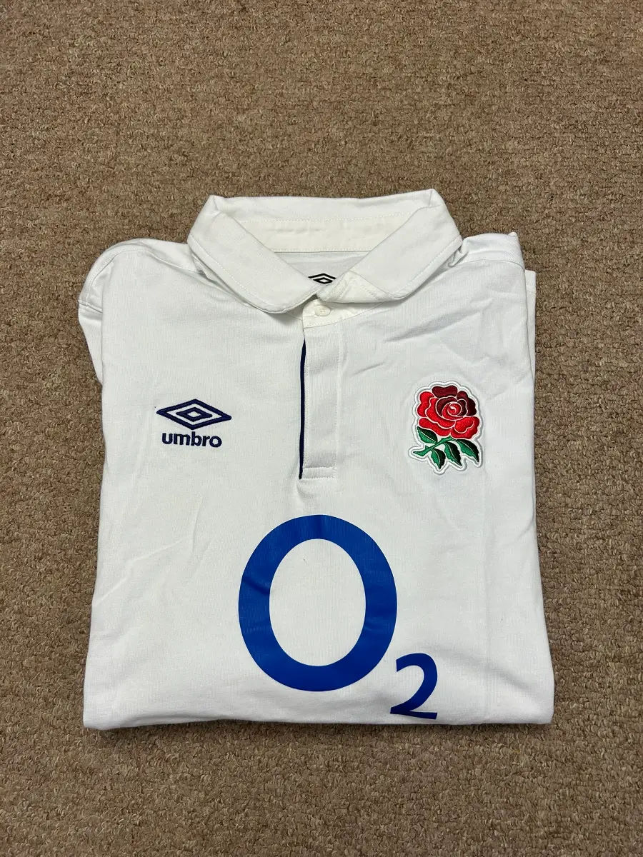 England Umbro Rugby Shirt 2021-22 White Home Mens Size 3XL 02 Long Sleeve