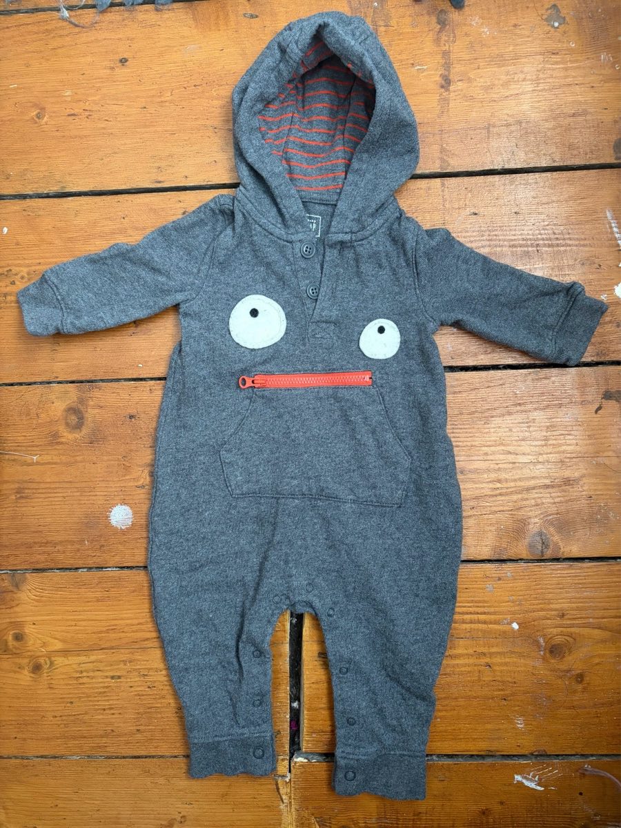 GAP Baby Hooded All-in-One Romper | 3-6 Months