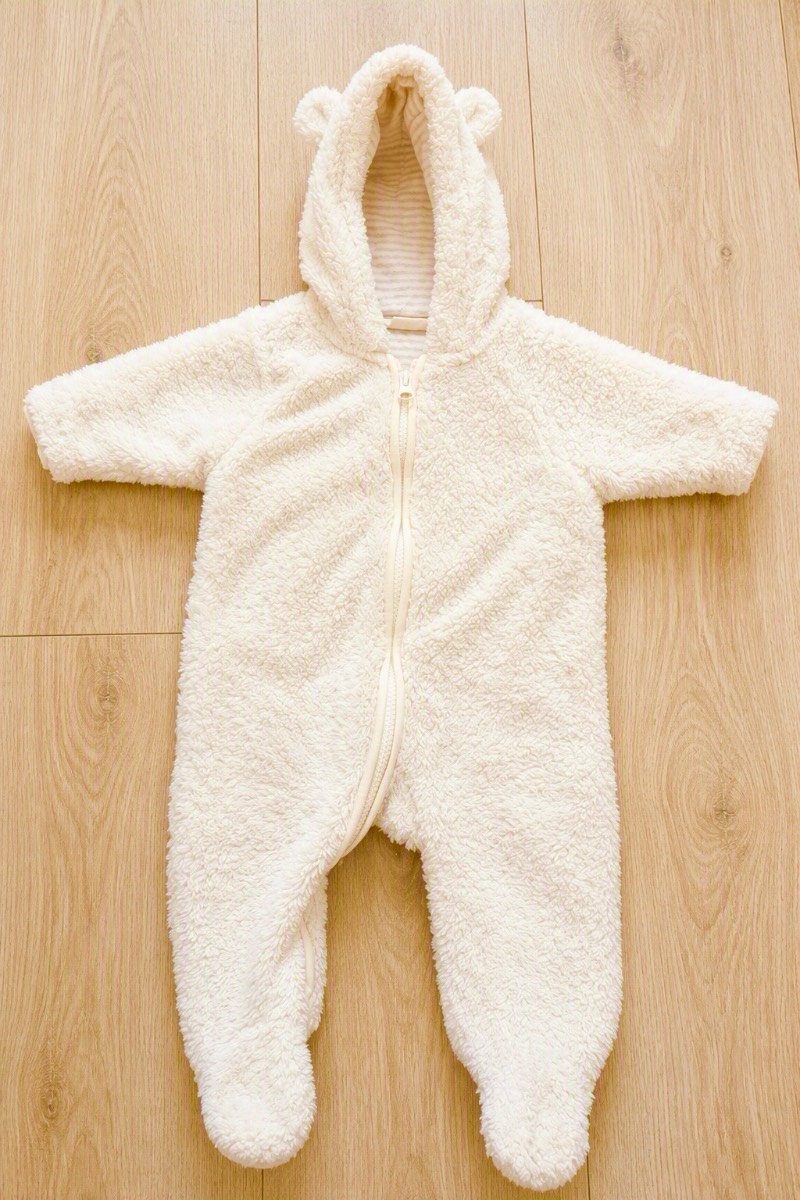Next Pramsuit/Snowsuit - Cream - 3-6 Months