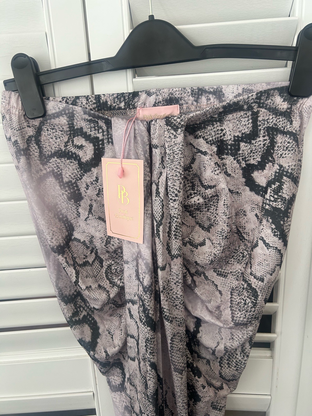 Pink Boutique Fierce in Love Grey Snake Effect Maxi Skirt