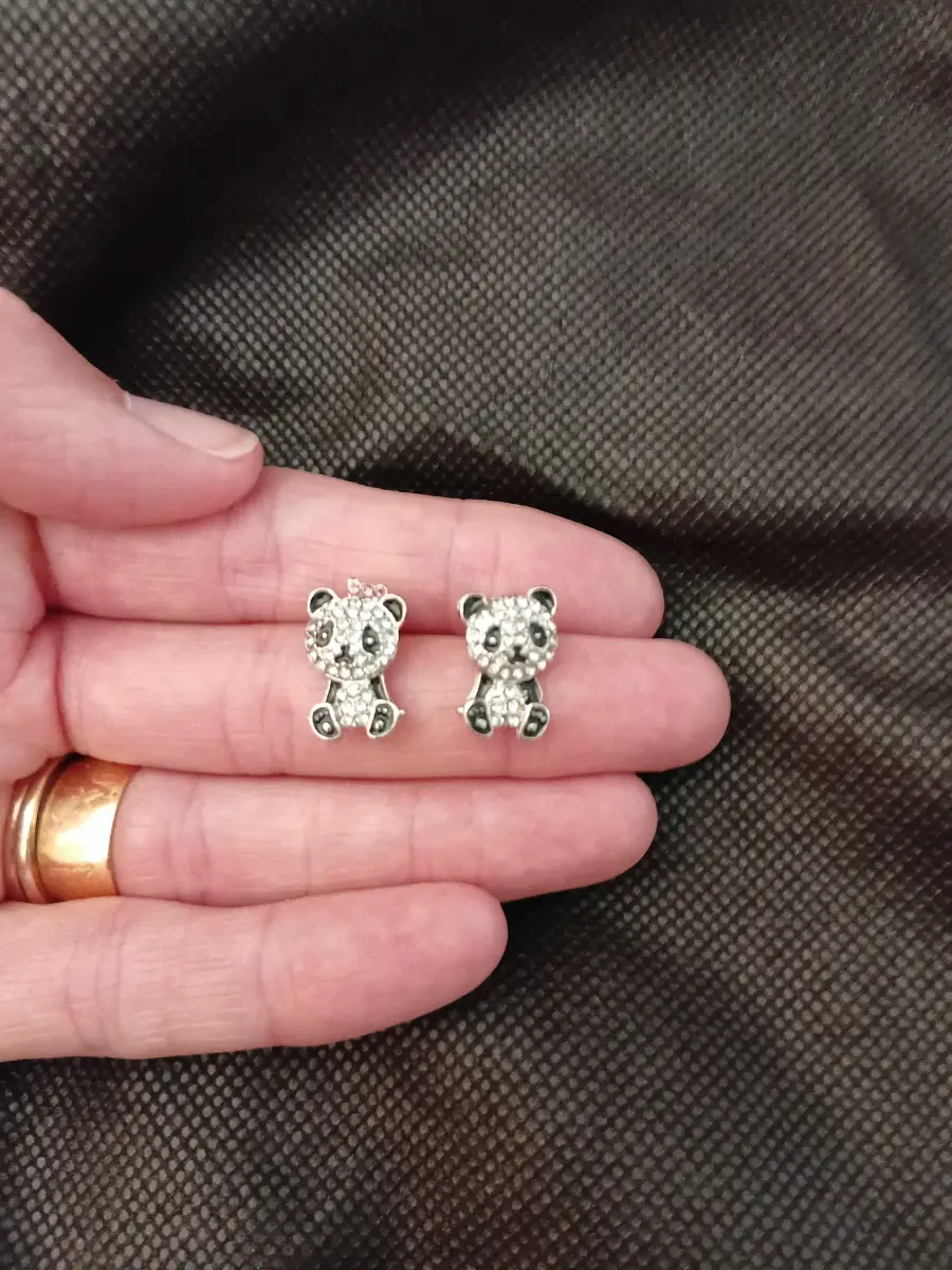 Panda earrings