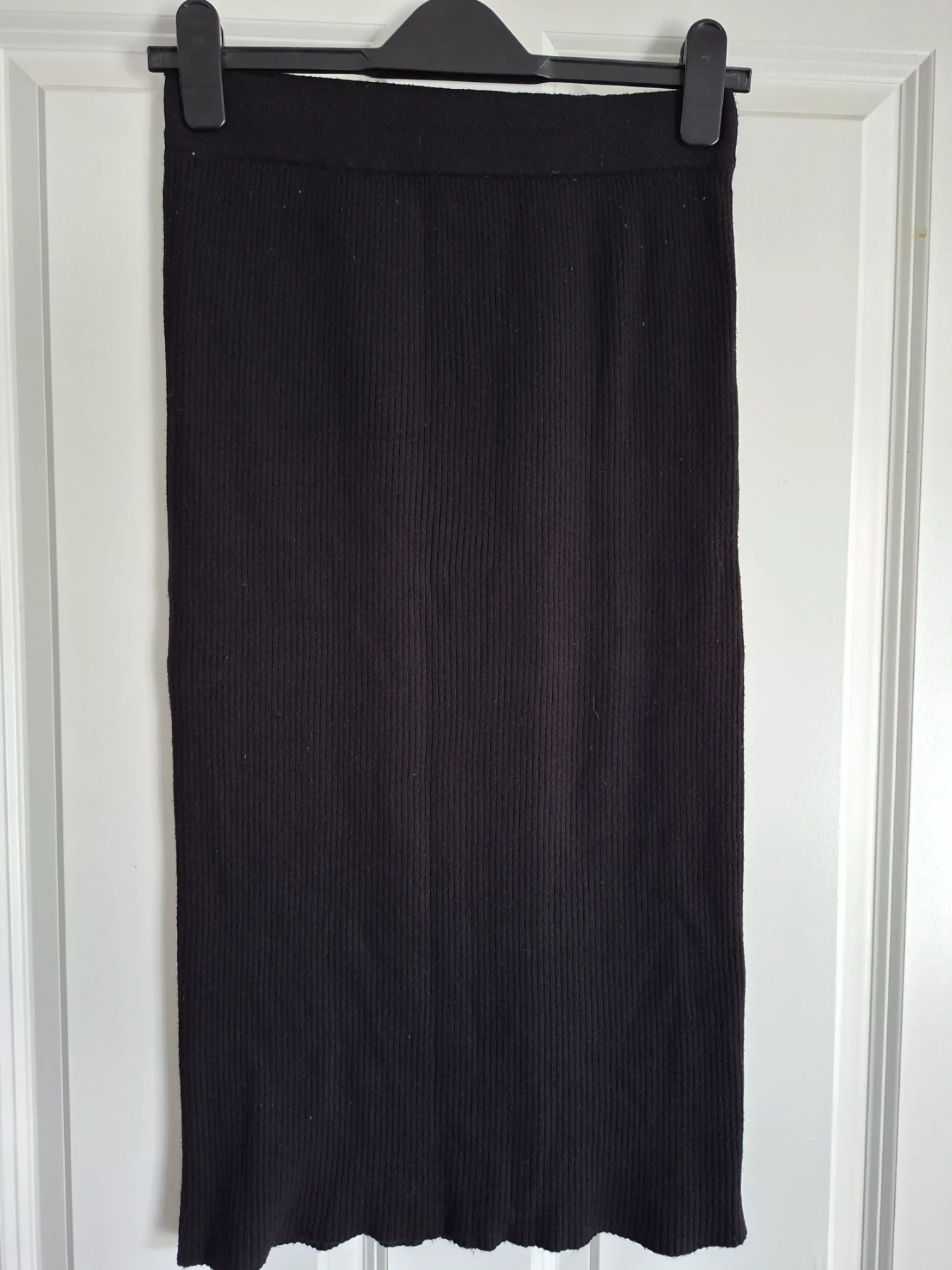 Womens Wallis black ribbed stretchy pencil skirt size small
