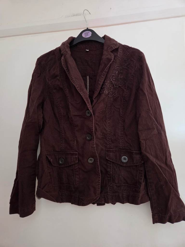 Brown linen blazer