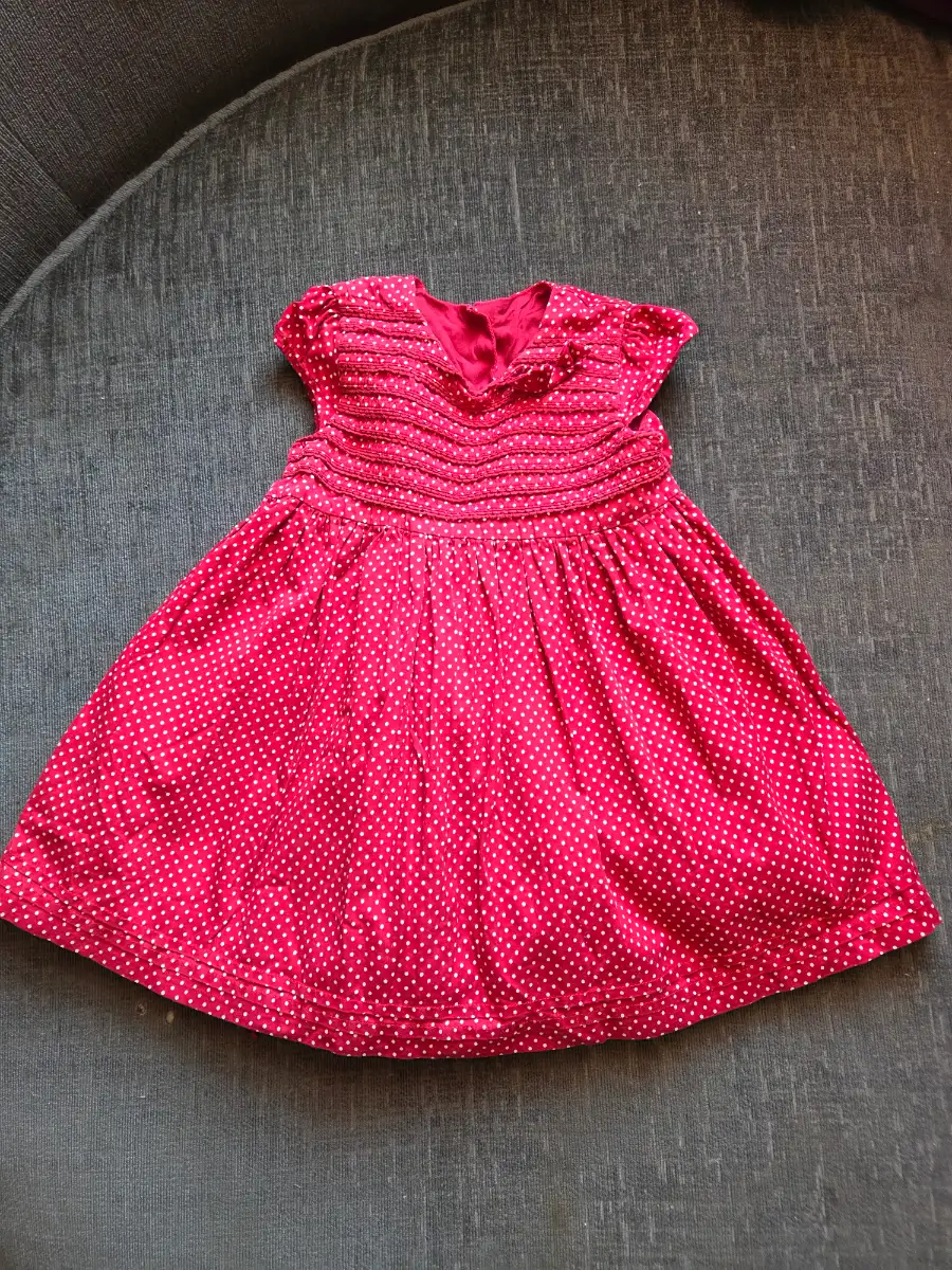 Red pokka dot summer dress