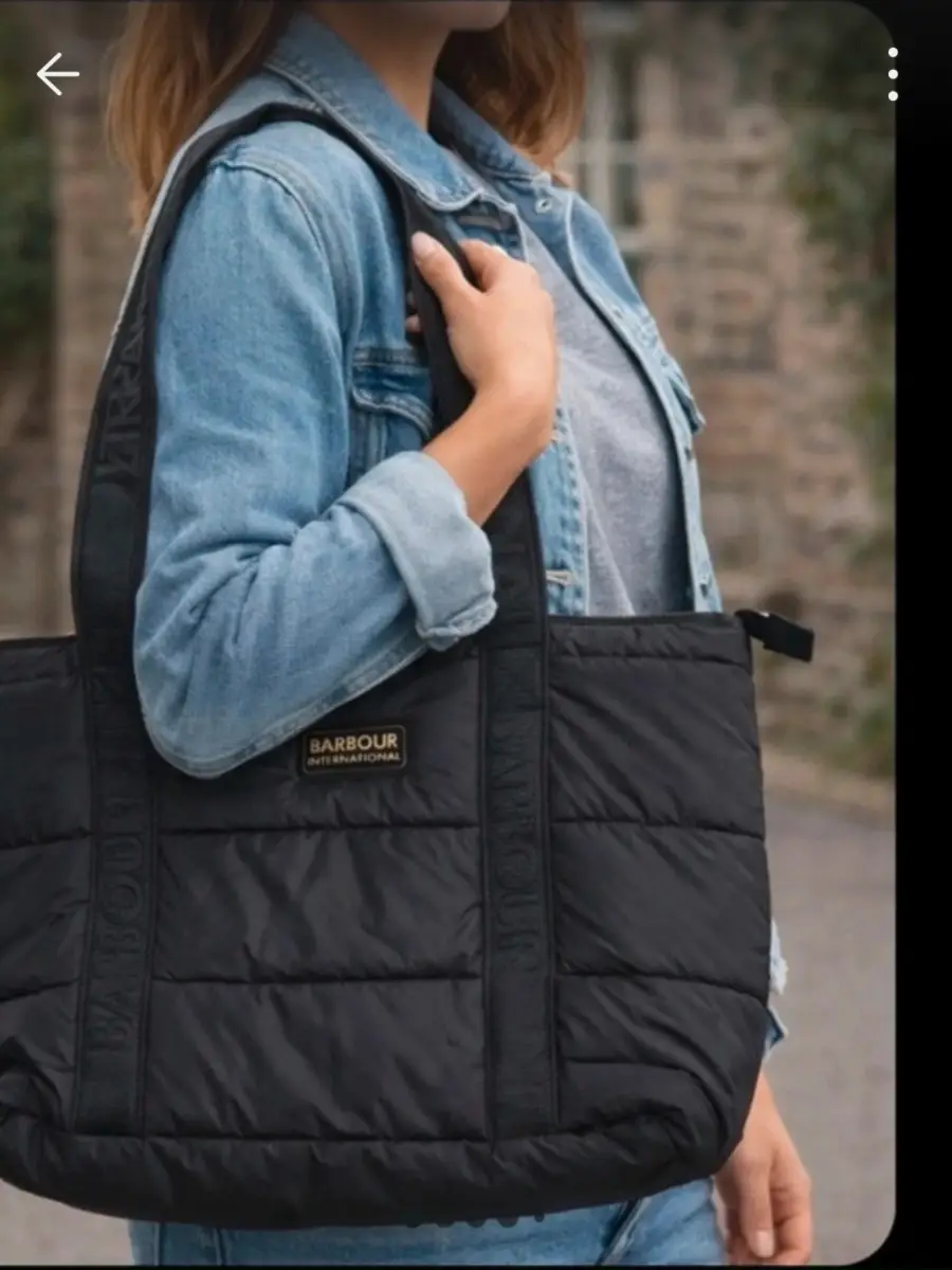 Womens Babour Black Bag