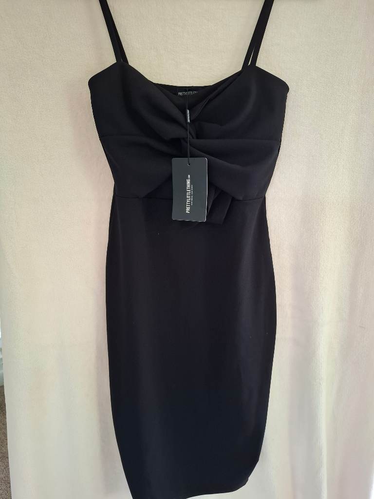 Pretty Little Thing, bnwt dress, little black dress, bodycon, size 12