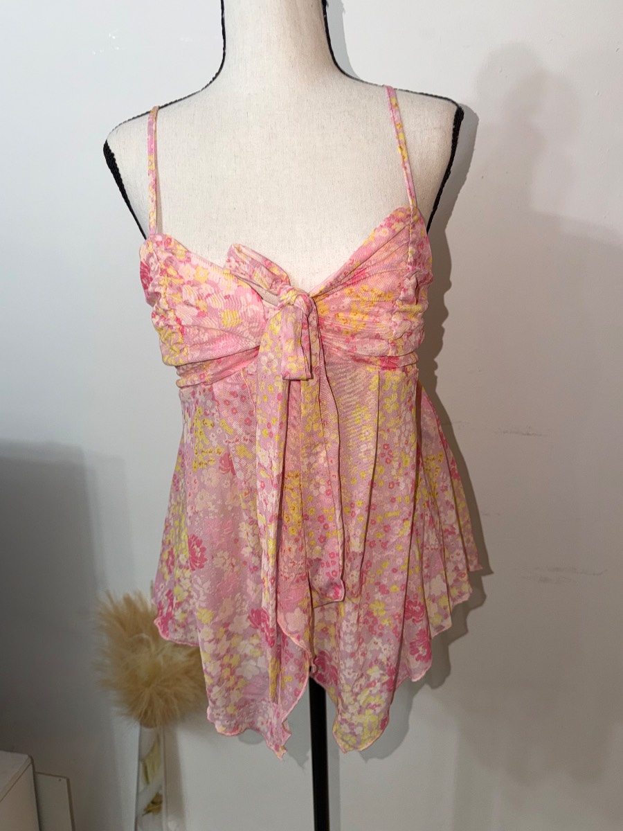 Pink Y2k inspired camisole top
