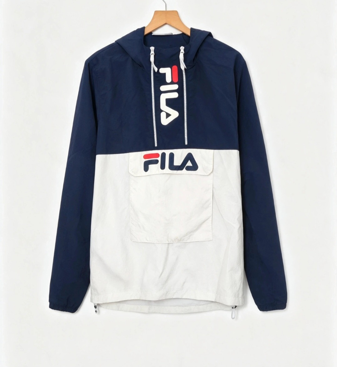 FILA Colour Block Pullover Windbreaker Jacket Size M