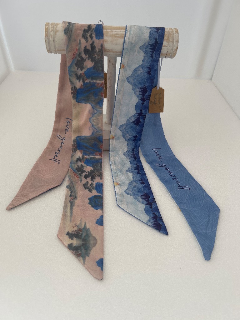 2 x skinny neck ties wellbeing BNWT