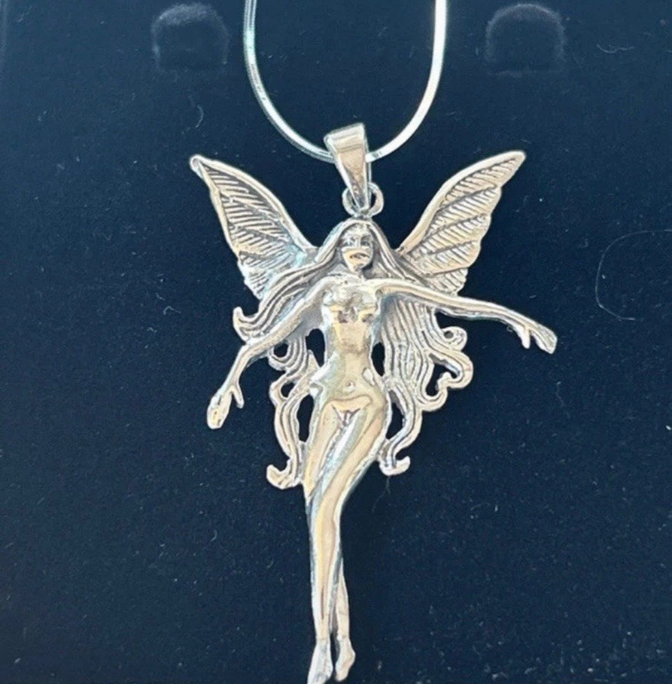 Sterling Silver Art Nouveau Fairy necklace