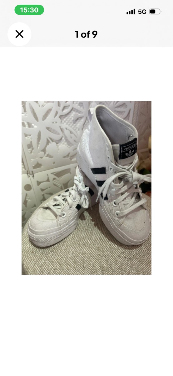 Adidas ortholites white high tops 3.5
