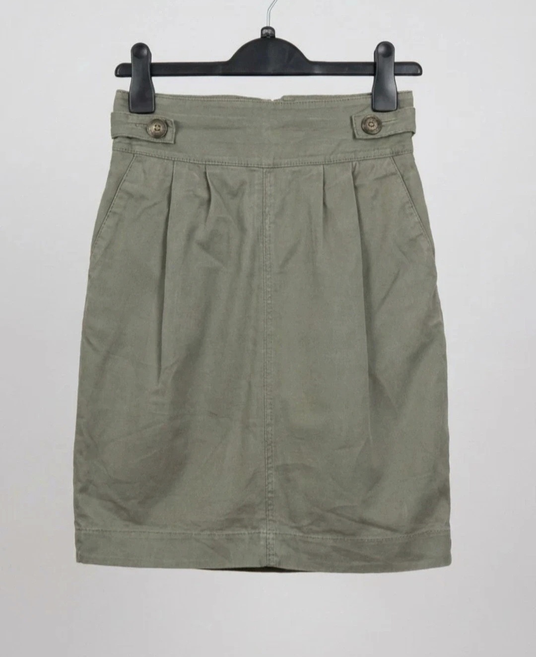 N.W.3 Y2K Sage Green Lined Tulip Skirt Size UK 8 Pockets to Both Sides VGC