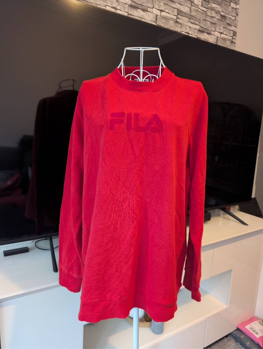 Fila sweatshirt fully embroidered red