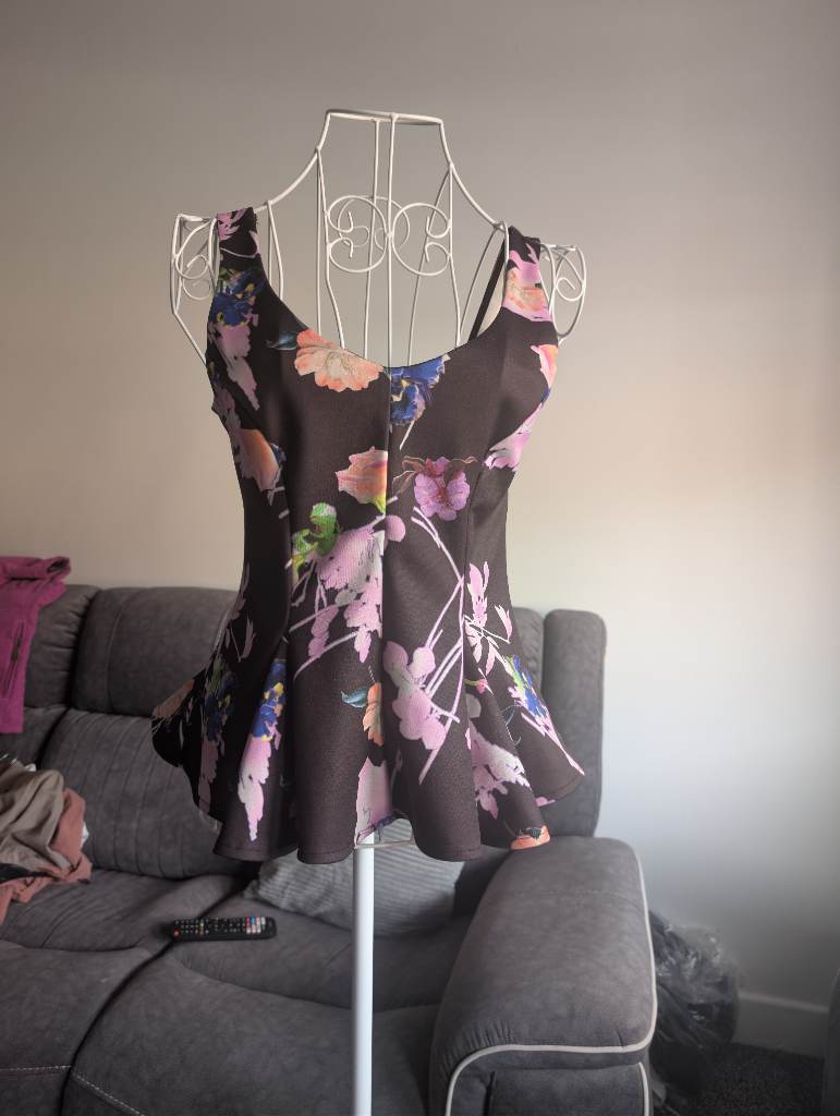 Miss Selfridge floral peplum top