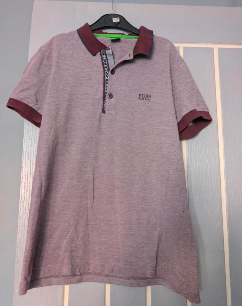 Hugo boss polo shirt burgundy