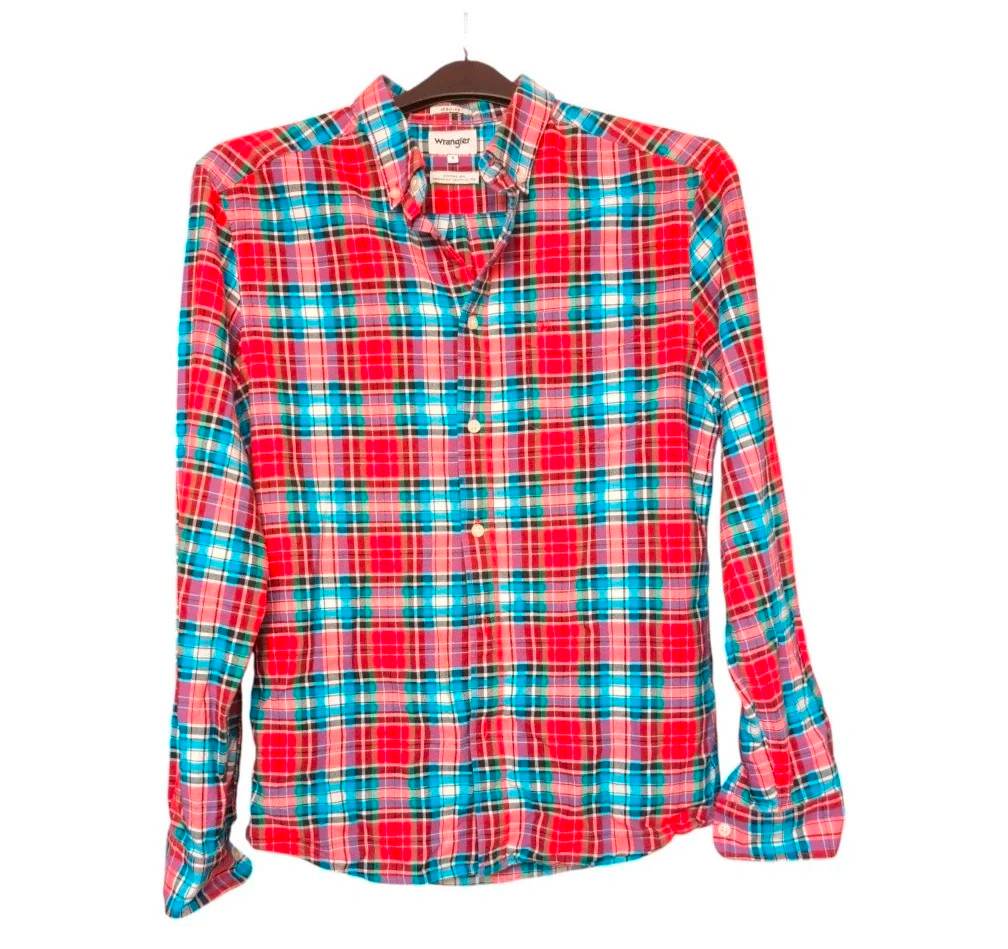 Wrangler checked buttons own  shirt