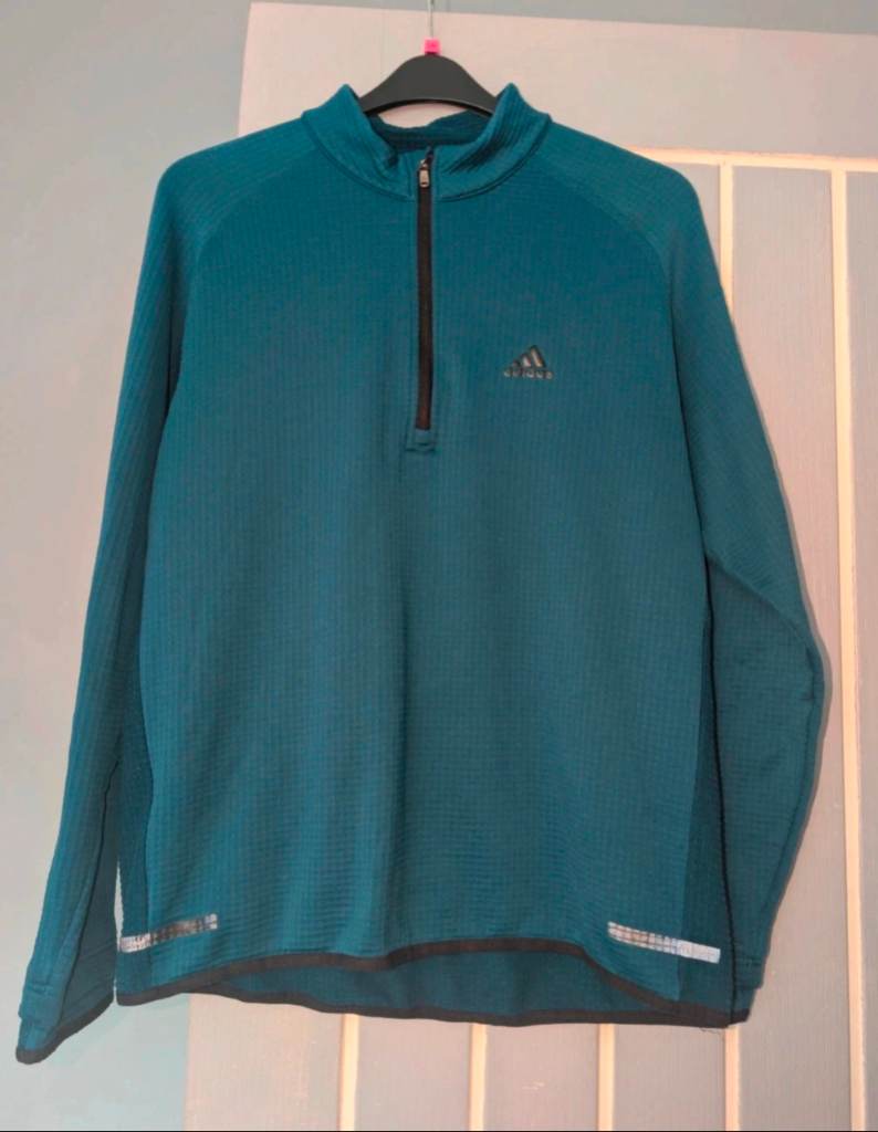 y2k Adidas golf waffle quarter zip sweatshirt
