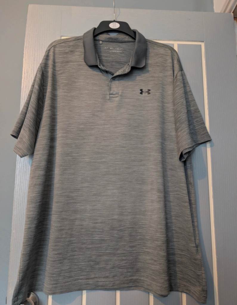 Under armour grey polo shirt