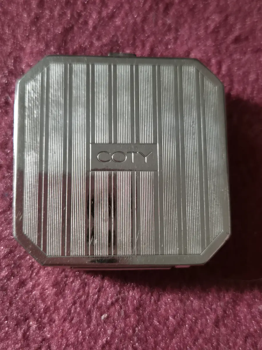 Vintage Coty Paris double layer make up mirror compact 1950's