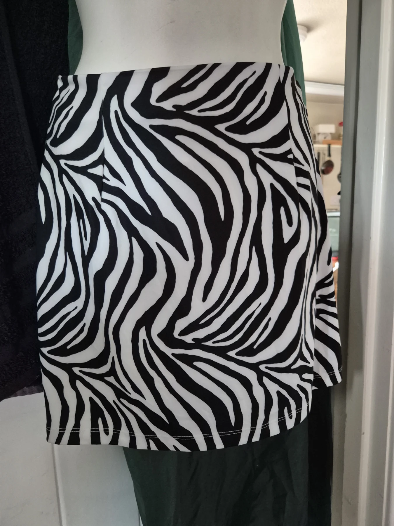 Halara zebra animal print skirt with shorts size small regular