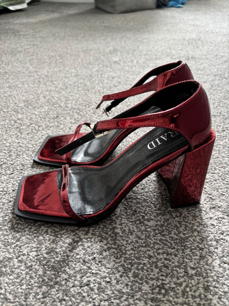 RAID Square Toe Mid Heeled Sandals from ASOS