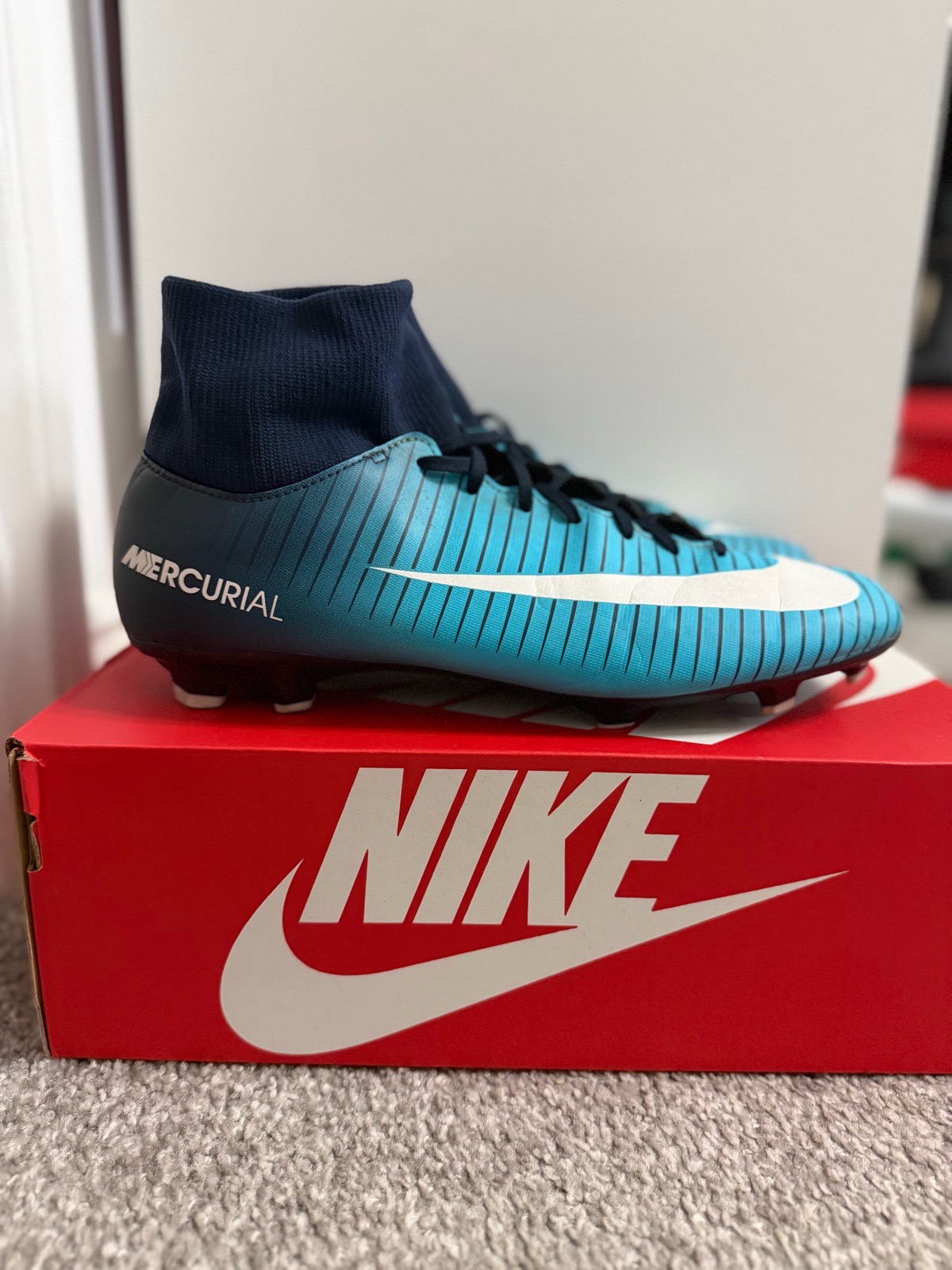 Nike Mercurial Superfly V Elite FG – Light Armory Blue – Size 9