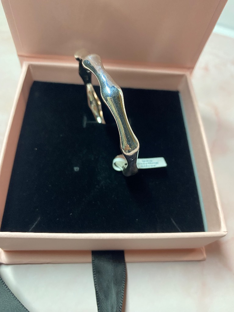 Sterling Silver 925 Hollow Bamboo Bangle ✨Gift ready