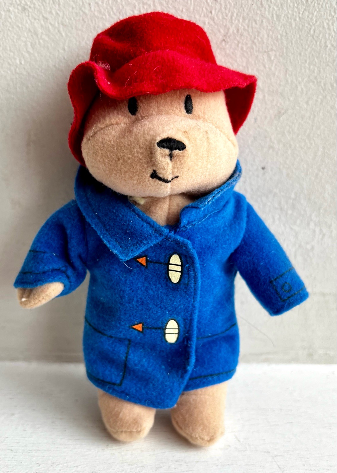 2001 McDonald’s Paddington Bear Soft Toy 6" 15cm Blue Coat