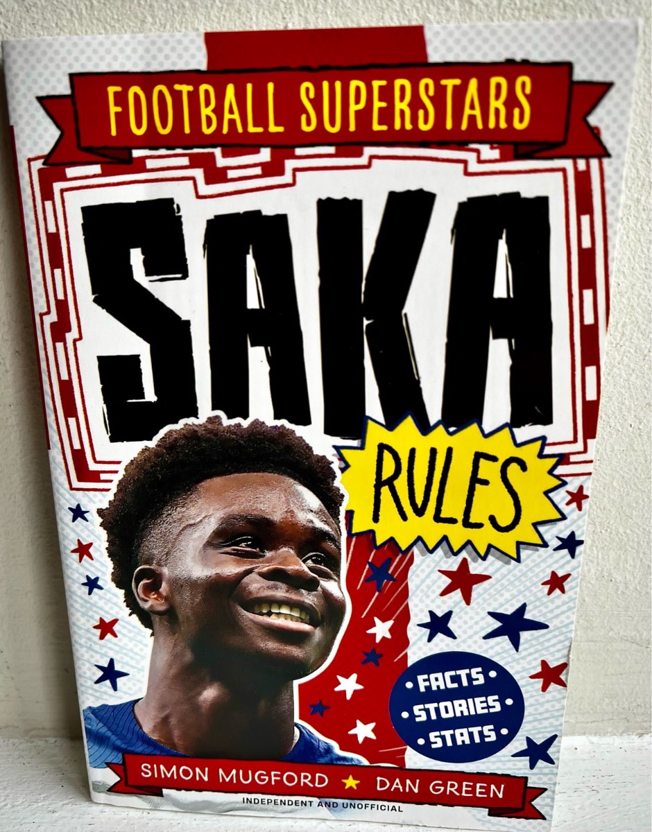 Saka Rules Football Superstars Book – Simon Mugford Illustrated Paperback