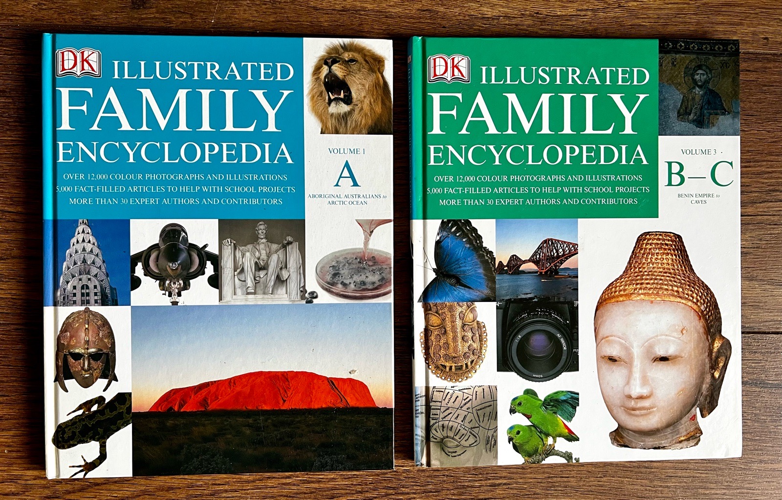 DK Illustrated Family Encyclopedia Volumes 1 & 3 Hardback Set