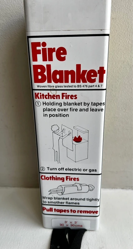 Fire Blanket in Wall Mount Case – Never Used – Sunflower Design